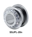 Round Rhinestone Plugs and Tunnels JPL-20n
